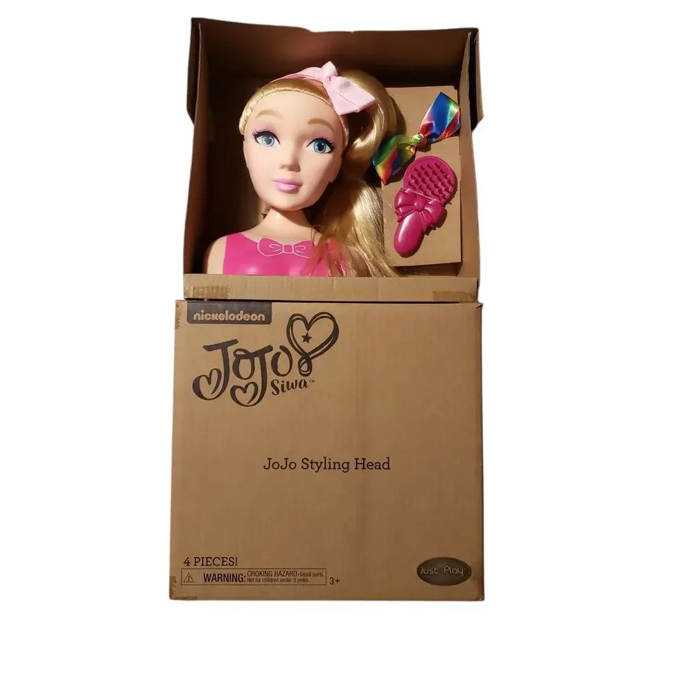 Jojo Siwa 4 Piece Styling‎ Head Playset Includes Brush And Bows New In Box